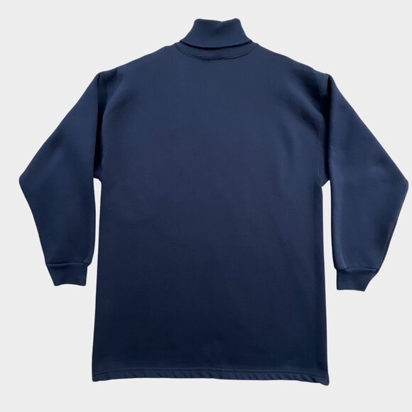 Vintage Tultex Turtleneck Sweatshirt Mens Large Blue Superweight Long Sleeve USA - Picture 3 of 8